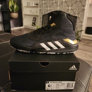 Adidas Pro Bounce 2019 Black and Gold Sneakers